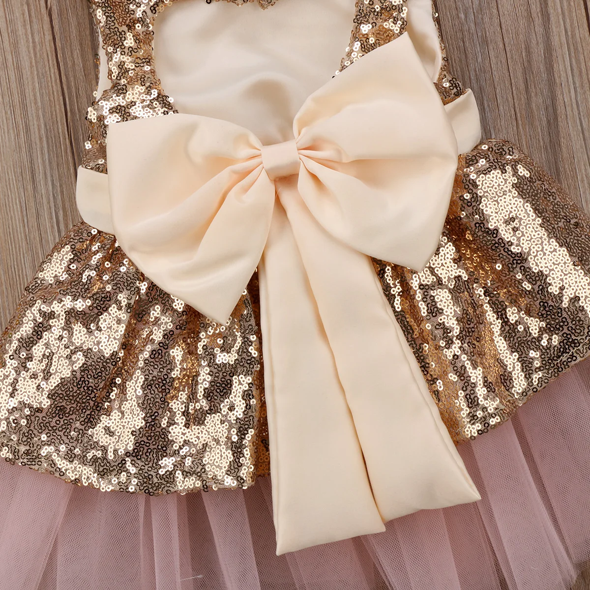 Pudcoco/платье для девочек От 6 месяцев до 4 лет AU/детское кружевное платье с блестками для маленьких девочек вечерние платья подружки невесты с бантом на свадьбу
