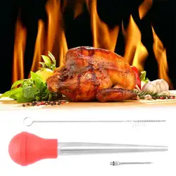 1 компл. Нержавеющая сталь приправа игла для индейки Турция насос инструмент Кухня Посуда