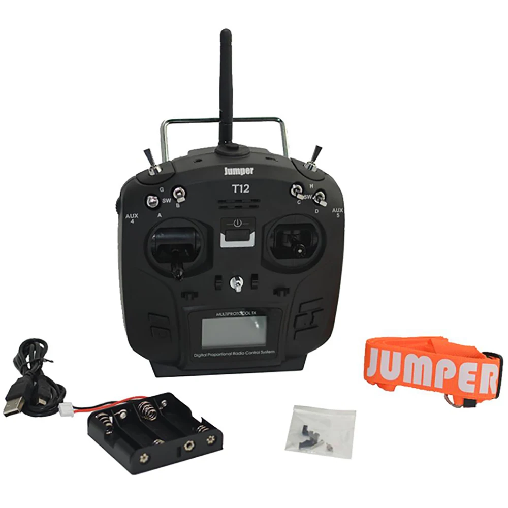 

Jumper T12 Plus Multi-Protocol Radio Transmitter W/ JP4-In-1 RF Module Hall Sensor Gimbal Black 1.7 Inch LCD HALL Sensor Gimbal