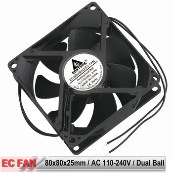 

5PCS LOT Gdstime 80x80x25mm 8cm Dual Ball Bearing 80mm AC 110V 120V 220V 240V Axial EC Cooling Fan