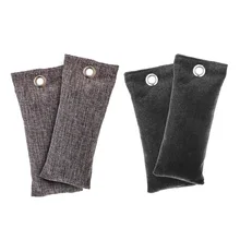 2 шт. натуральный сумка для очистки воздуха Active льняные мешочки Bamboo с активированным углем очиститель воздуха очистки дезодорант сухой дезодорант