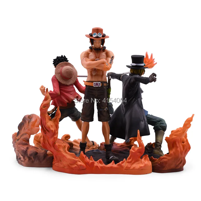 3 вида стилей Аниме One Piece DXF братство Луффи Сабо Ace ПВХ экшн статуэтки