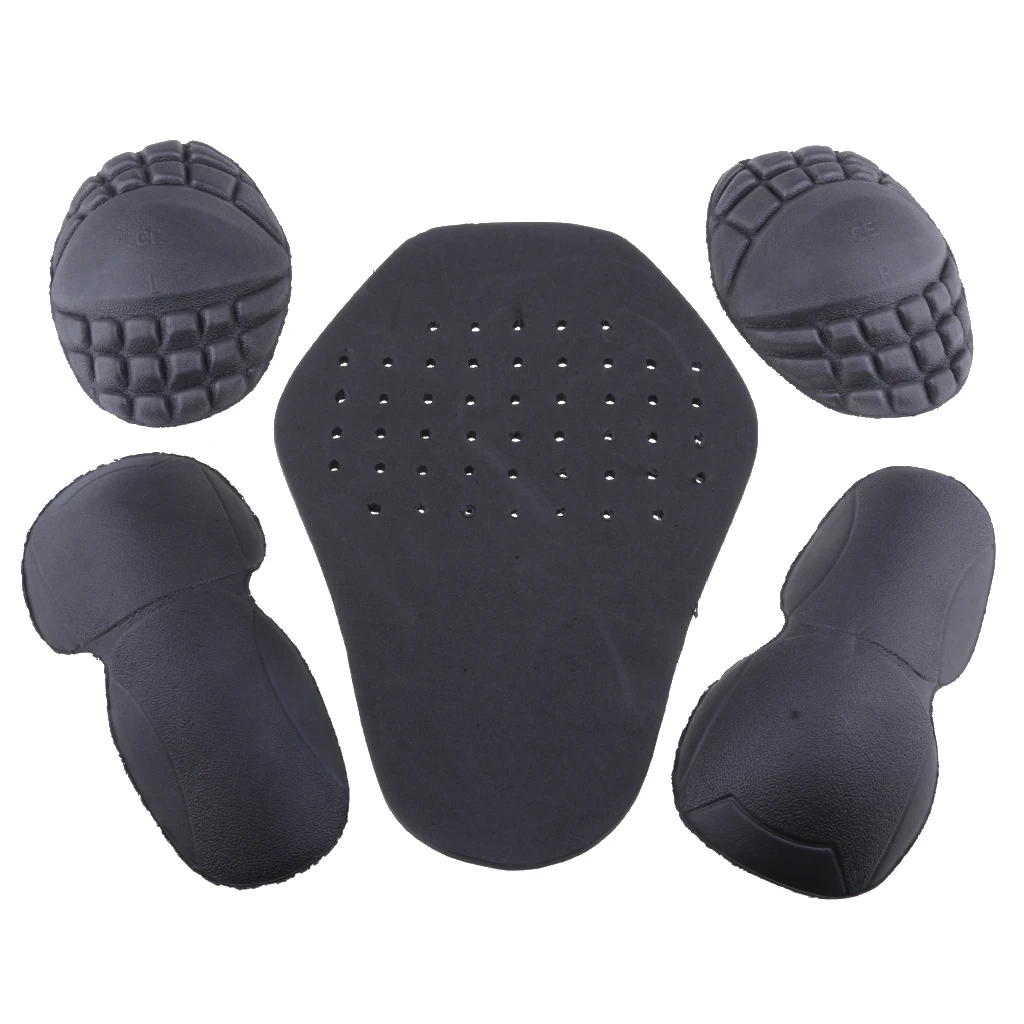 5pcs Motorcycle Riding Shoulder Elbow Back Protection Pad Racing Armour