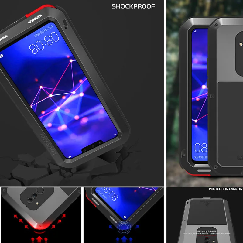 

Mate 20 Lite Armor Metal Shockproof Case for Huawei Mate20Lite Aluminum Life Waterproof Cover For Huawei Mate 20 Lite Phone Bags