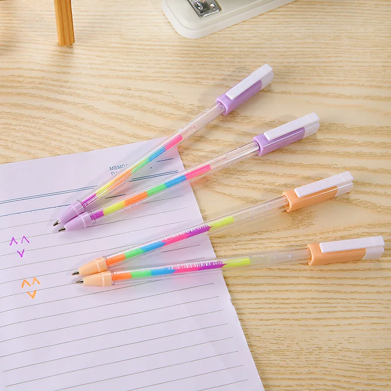 

1PCS Rainbow Large-Capacity Water Chalk Water-Based Pen Highlighter Pen Rainbow Gradient Pens School Office Supplie Student Gift