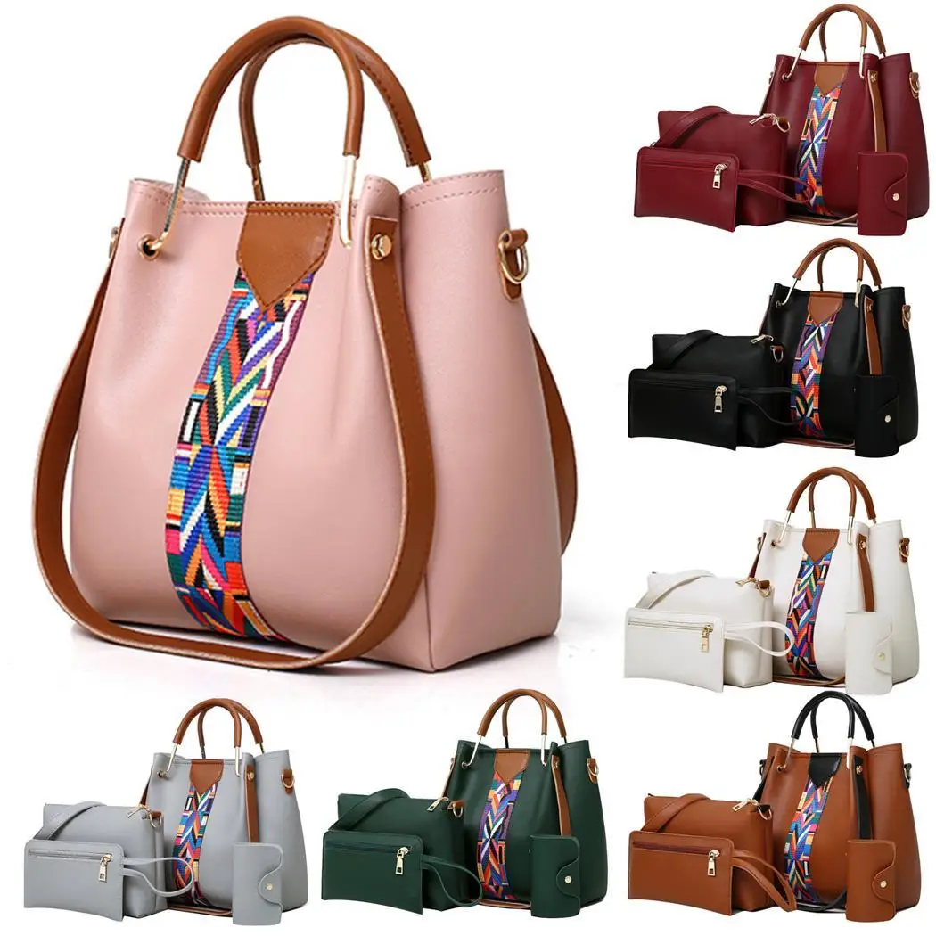 

Women Fashion Handbag Shoulder Bag Wallet Casual, Outdoor, etc Credit Card Rivet Zip, Button Holder Set