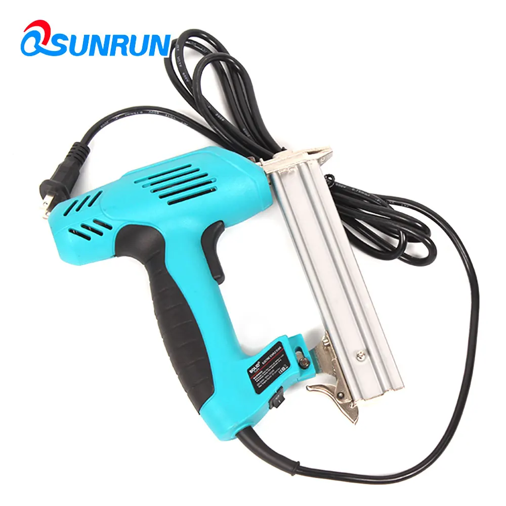 QSUNRUN 2 In1 Nail Gun обрамление таккера F30 Электрический ногти скоб пистолет 220 V 1800 W