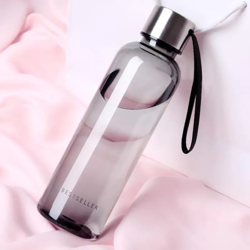 

Leak Proof Brief Water Bottle Creative Frosted Style Free Sport Drinking Water Bottle with Carry Strap For Student Outdoor 500ml