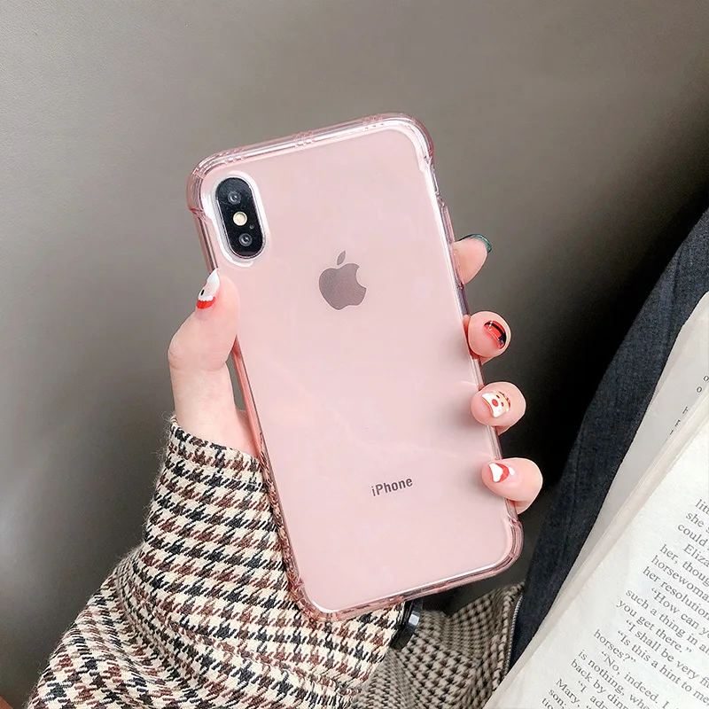 

Lovebay Shock-proof Phone Case For iPhone X 6 6S 7 8 XS Max XR Plus 7Plus 8Plus Cases Silicone Soft Transparent Cover Coque
