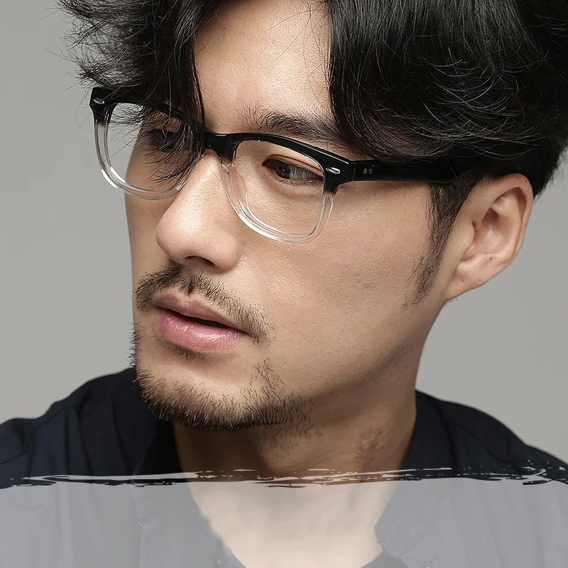 

Retro Eyeglasses Men Clear Lens Myopia Eyewear Frames Computer Spectacles Acetate Optical Glasses Frames Fashion Acetate
