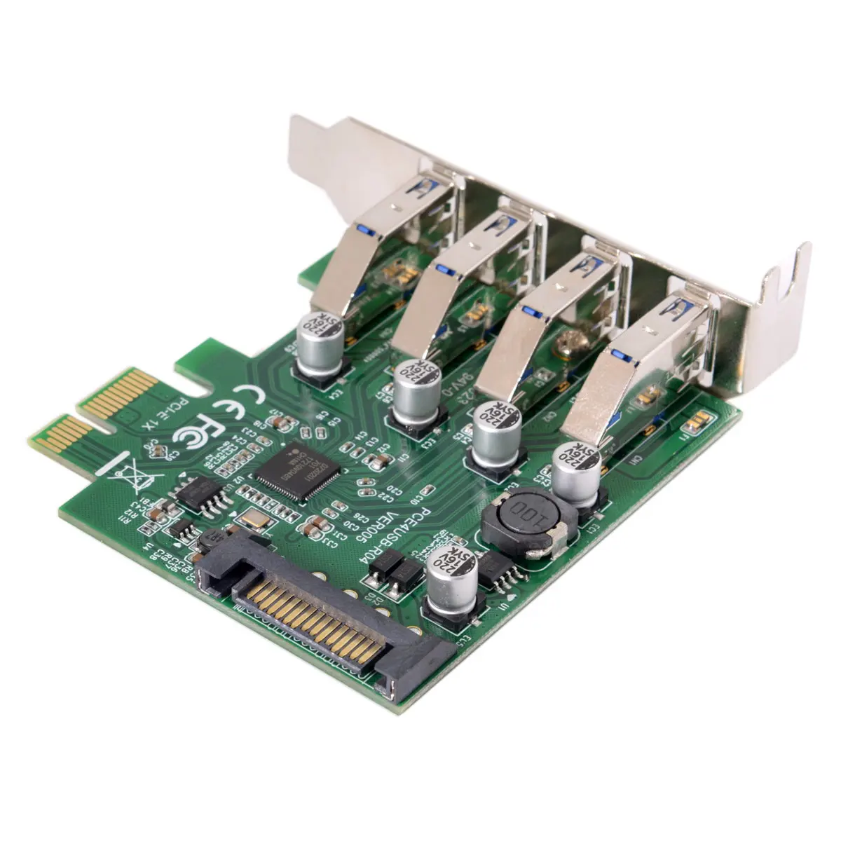 Zihan 5 Гбит/с низкопрофильный 4 портовый PCI E к USB 3 0 концентратор Express адаптер для
