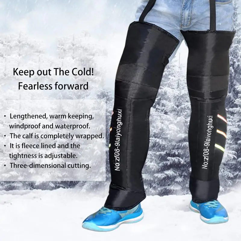 

Windproof Waterproof Warm Kneepad Riding Knee Pads For Electric Car Motorcycle Lengthened Thickened Leather Knee Pads For Winter