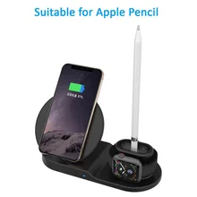 SOONHUA высокое качество 3 в 1 беспроводной быстрой зарядки Qi зарядное устройство для Apple watch 2 3 4 Airpods iPhone XS Max XR X 8 плюс