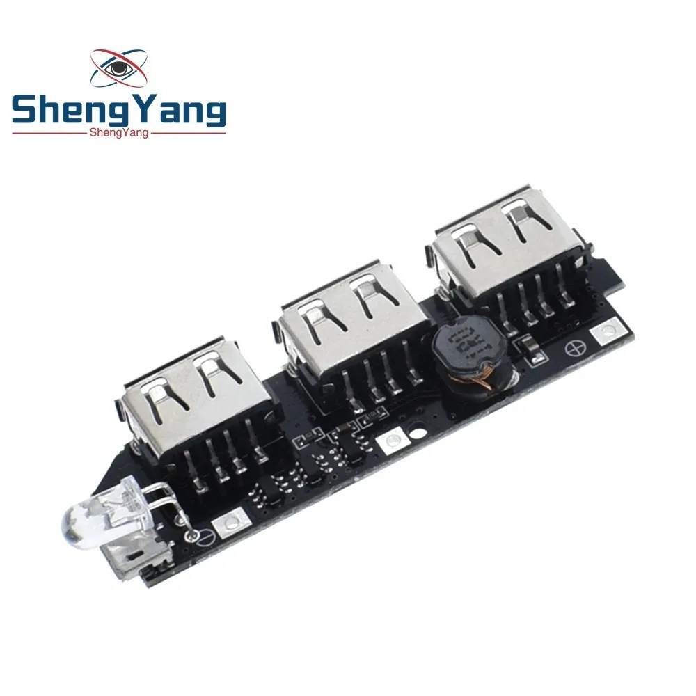 ShengYang 5V 2.1A 3 USB Power Bank зарядное устройство печатная плата модуля повышающее