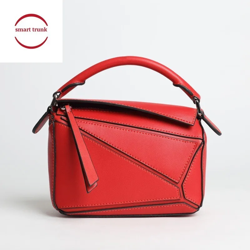 

2019 Luxury Bags Women Bags Handbags Genuine Leather Sliced Geometry Candy Yellow Shoulder Cross Body Bags Fashion Bags Ladies