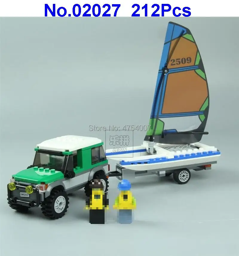 

212pcs city great vehicles 4x4 with catamaran 2 figures building block 60149 Toy