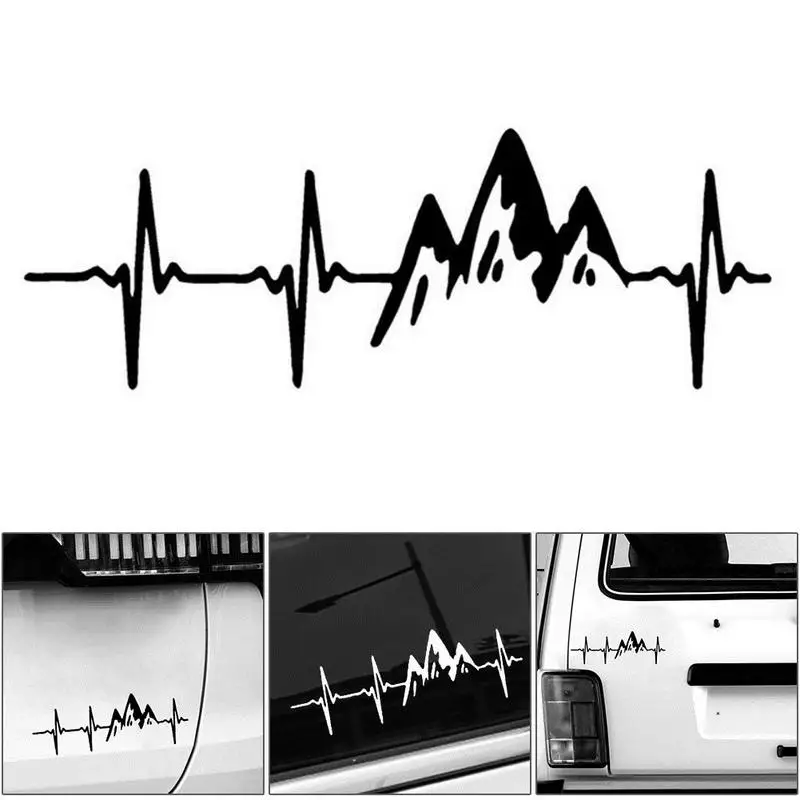 Сердцебиение горный диапазон скалолазание нежный яркий автомобиль стикер окна виниловая наклейка Светоотражающая наклейка для автомобиля Авто украшения