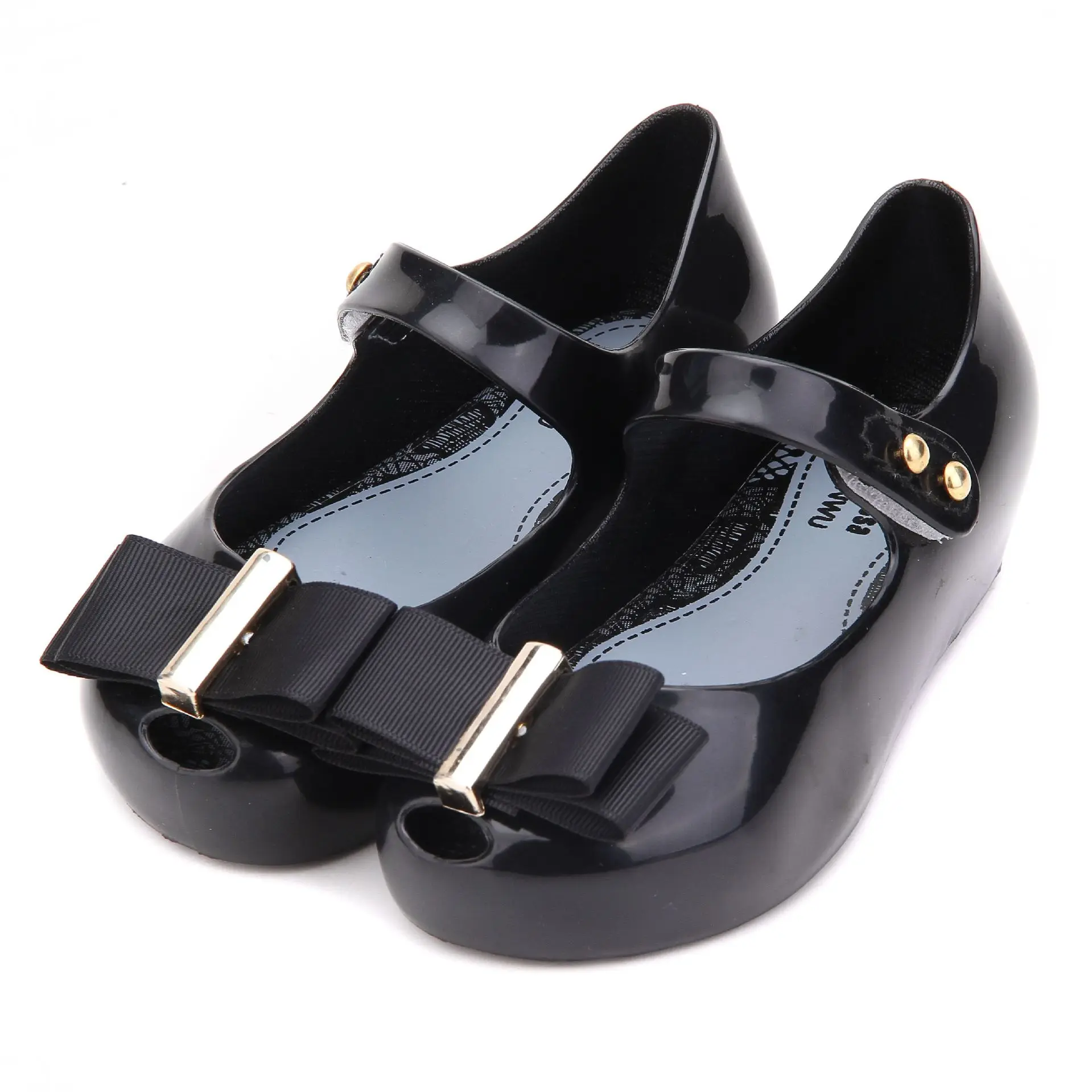 

new style Bow Fashion Girls shoes Mini Fashion Jelly Shoes Princess Shoes Girls Soft Comfort Sandals Kids Sandals 15-18cm