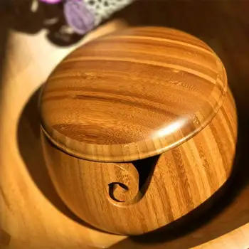

Wool Bowl DIY Hand Crocheted Wool Sweater Needle Crochet Storage Wooden Bowl Home Sewing Supplies Storage Box
