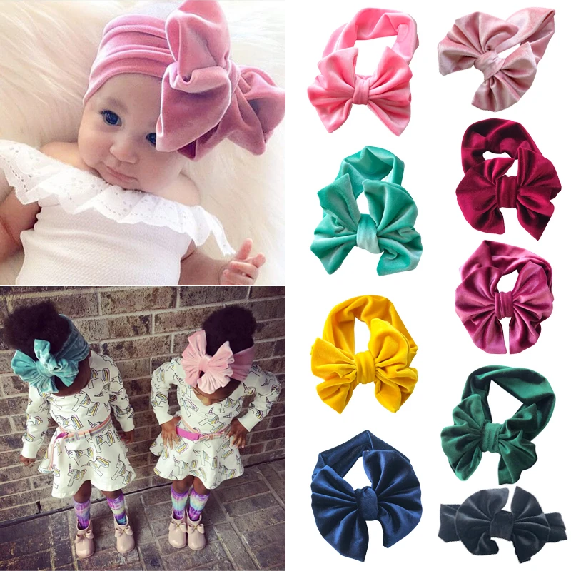 

Cute Baby Girl Kids Headband Bow For Girl Stretch Hairbands Turban Knot Kids Turbans Accessoire Faixa Cabelo Para Bebe Headband