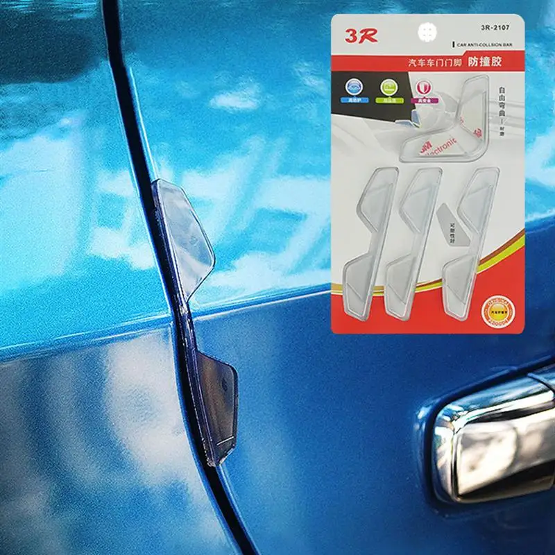 

4pcs Car Door Edge Anti Collision Sticker Door Anti-Rub Strips Car Door Anti-scratch Protector (Random Color)