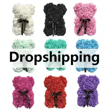 Романтический искусственный медведь розы, PE c розами, подарок для свадебной вечеринки, креативный подарок на день Святого Валентина, PE кукла в розовом допшип