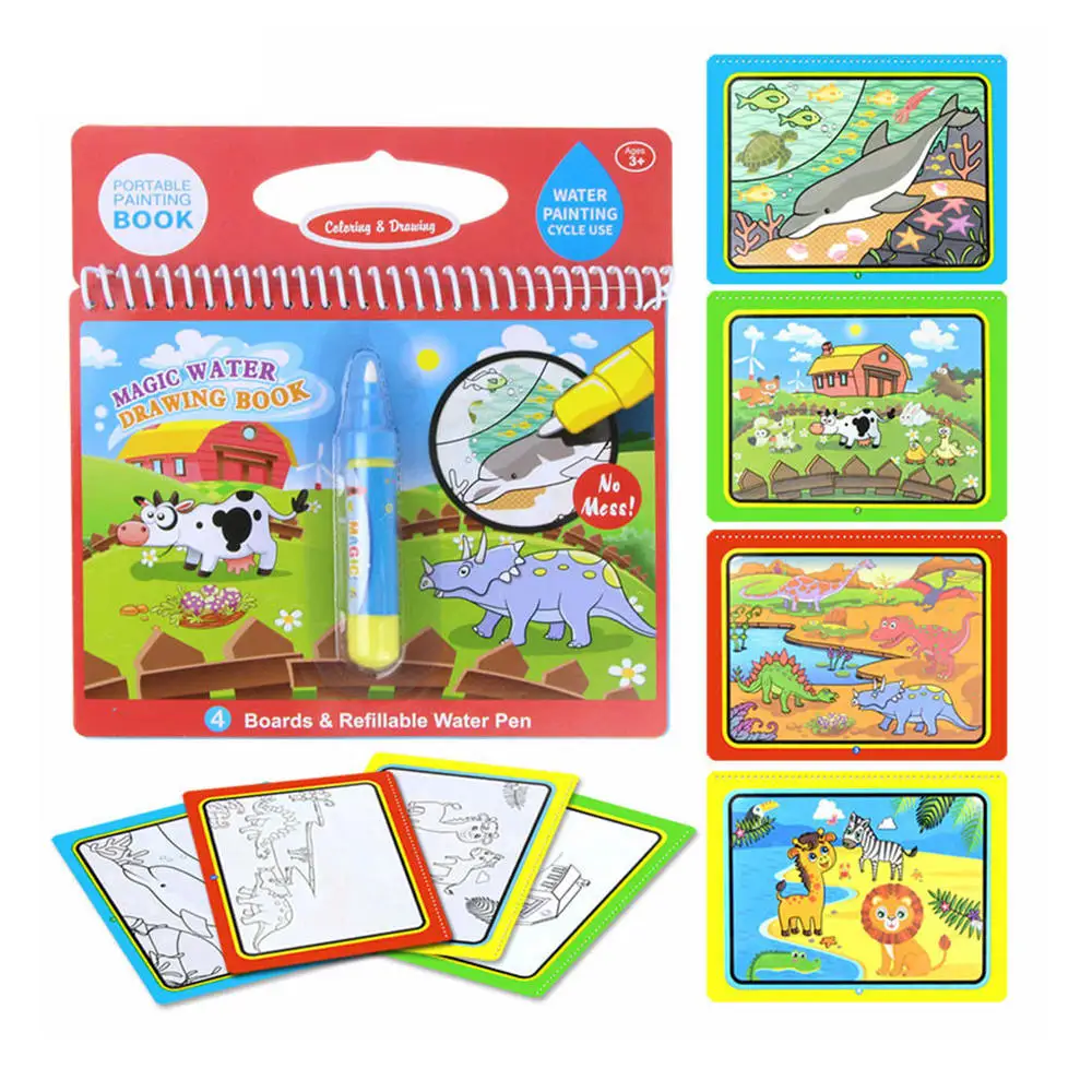 8 Types Magic Water Drawing Book Writing Doodle Book Pen Coloring Board For Children Painting Mat Early Educational Toy for Kids 8 Types Magic Water Drawing Book Writing Doodle Book Pen Coloring Board For Children Painting Mat Early Educational Toy for Kids