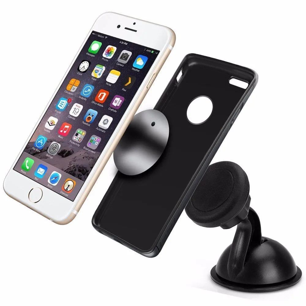 

New 360 Degree Universal Black Car Holder Magnetic Car Mount Ball Sticky Magnetic Stand Holder For iPhone Xs Max Xr X For Honor