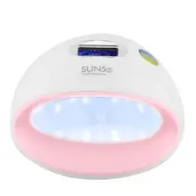 60 Вт мощная светодиодная УФ-лампа для ногтей для лечения гелей для ногтей установка времени автоматический датчик ЖК-дисплей инструмент для ногтей