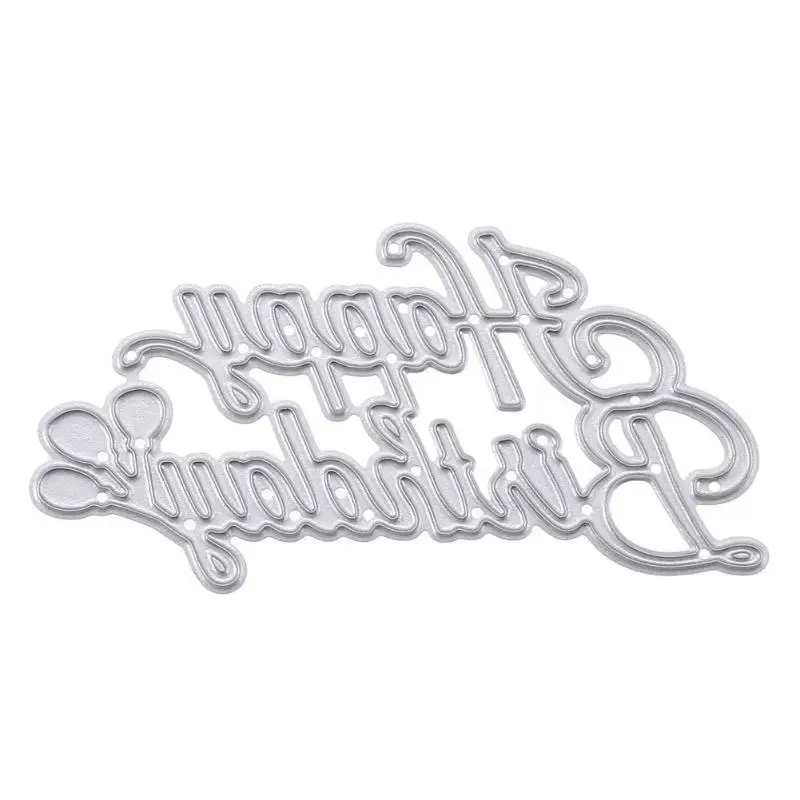 

Letters Metal Cutting Dies DIY Scrapbooking Stencil Photo Album Decorative Embossing Folder Card Template Dies Happy Birthday