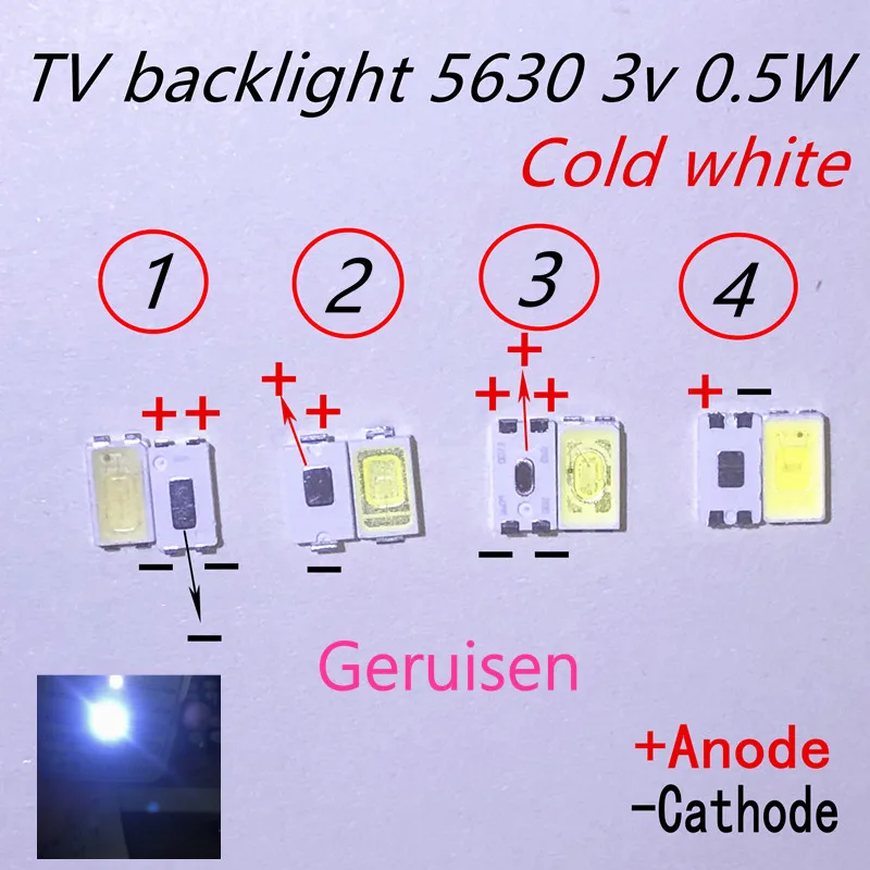 SAMSUNG Seoul lextar uni 5630 5730 3V 0.5W 1W LED TV backlight SMD Cold white 500pcs 1000PCS | Лампы и освещение
