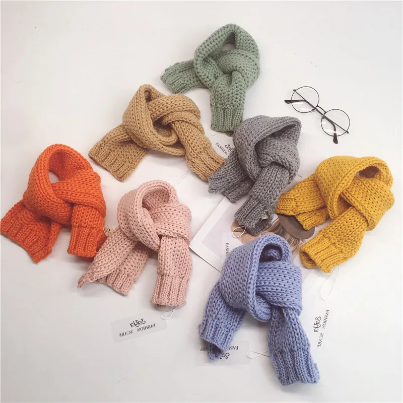 

Pure Color Minimalist Children's Small Scarf New Product