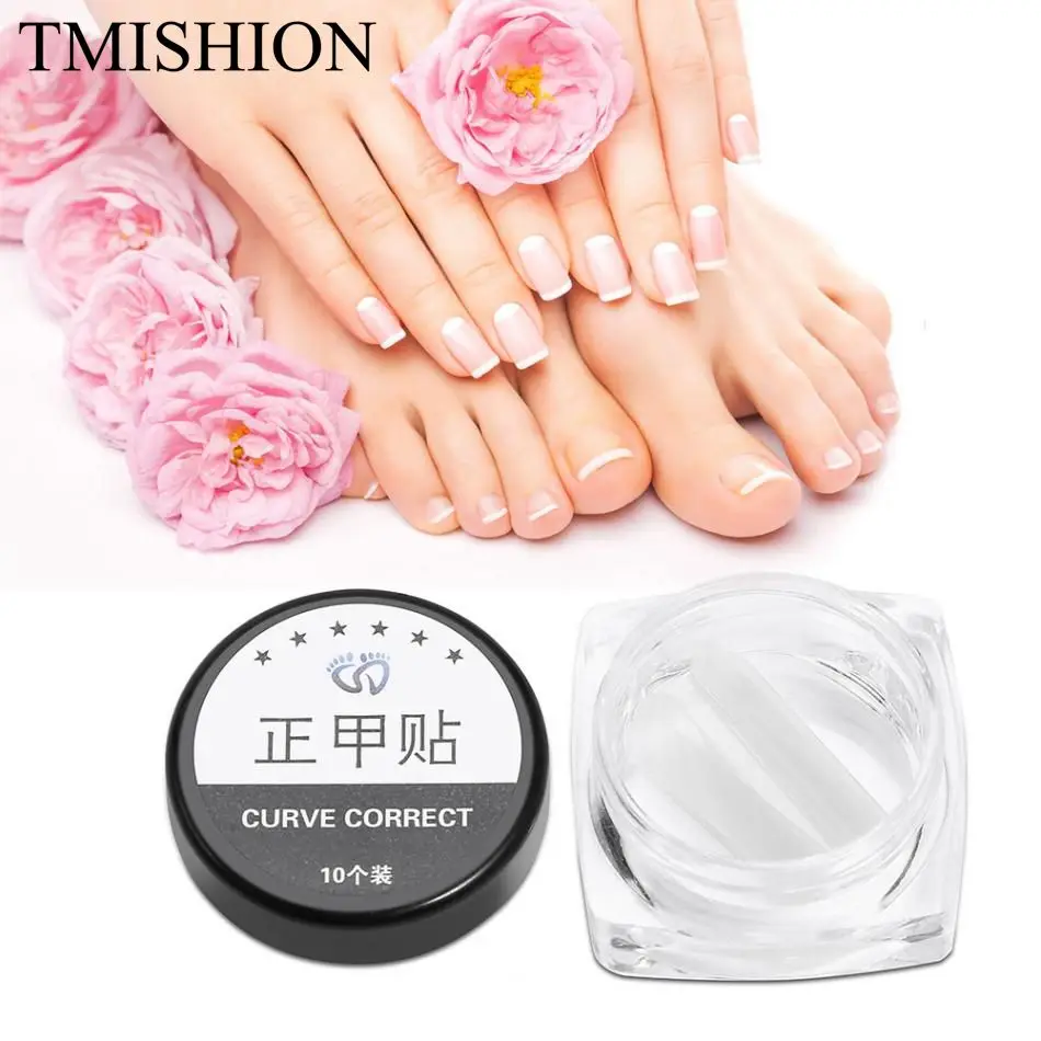 

TMISHION 10Pcs/Box Ingrown Toenail Correction Tool Ingrown Sticker Patch Toe Nail Fixer Recover Correction Pedicure Tool