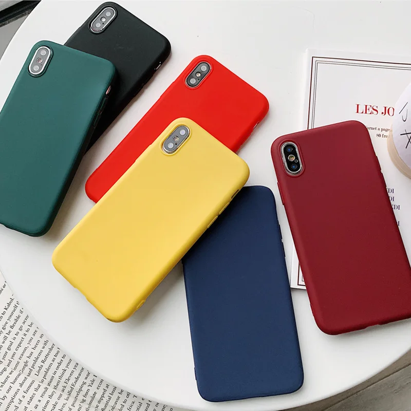 

Moskado Candy Color Phone Cover For iPhone 5 5S SE 6 6S 7 8 Plus X XR XS Max Soft UltraThin Case For iPhone 7 Case Cover