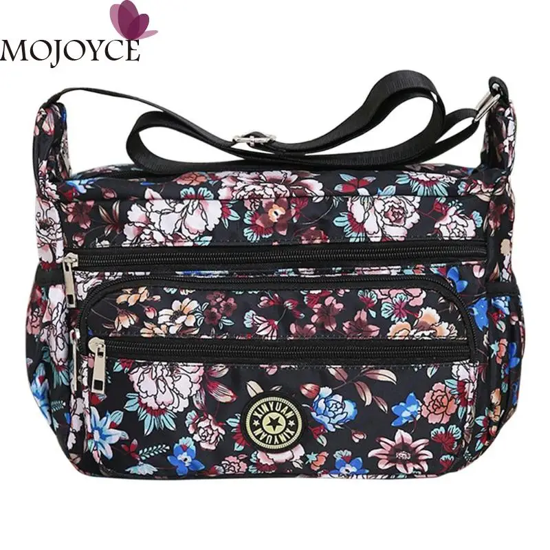 

Large Capacity Mommy Bags Women Shoulder Bag Zipper Daily Messenger Bags Bolso femenino New Style Flower Print Crossbody