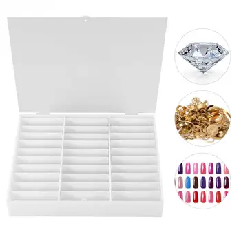 

Manicure Durable Nail Art Box Nail Tips Storage Display Rhinestones Decoration Container Nail Art Tool