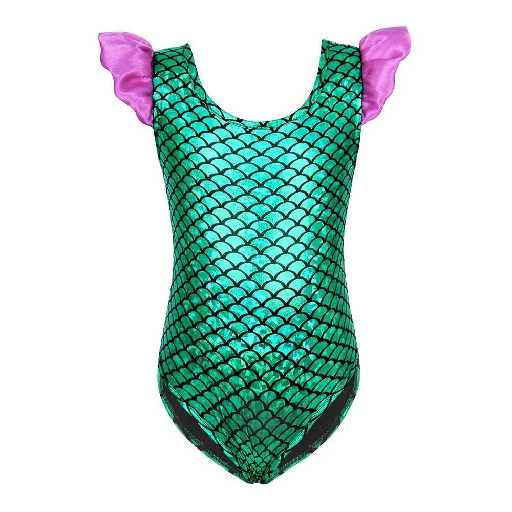 AmzBarley/купальник Русалочка Ариэль для маленьких девочек, Цельный купальник с оборками, купальный костюм бикини для маленьких девочек, купальный костюм, купальный костюм