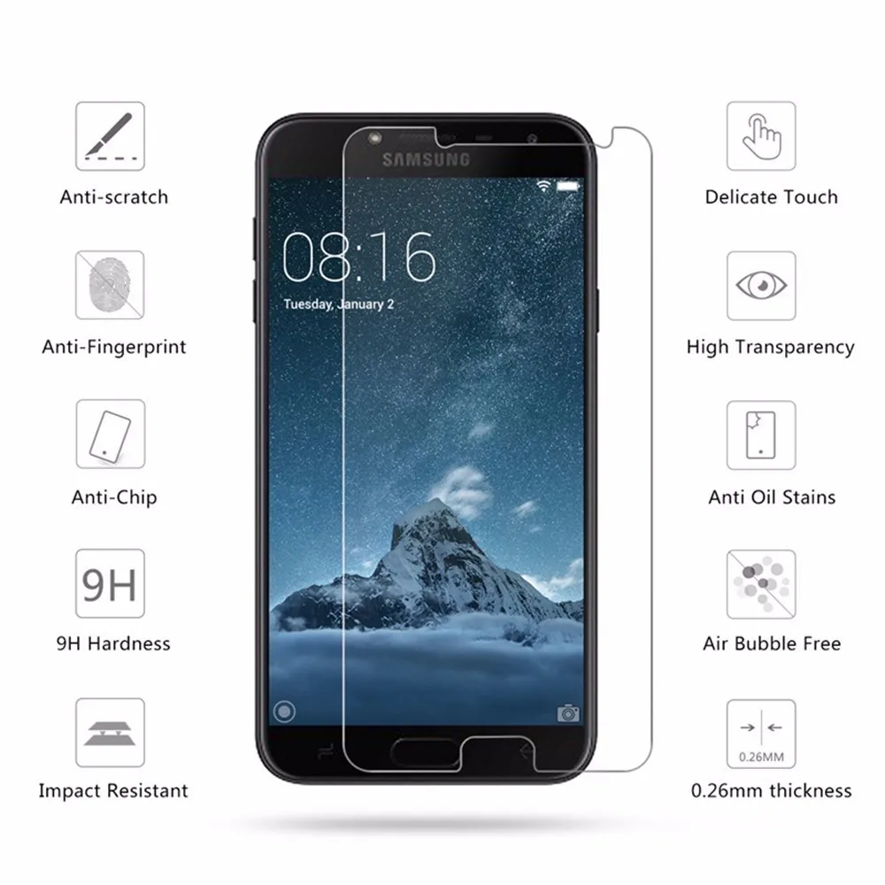Закаленное стекло для Samsung Galaxy J6 Plus 2018 J2 J3 J4 J7 Prime A 10 30 50 защитная пленка экрана Sansung