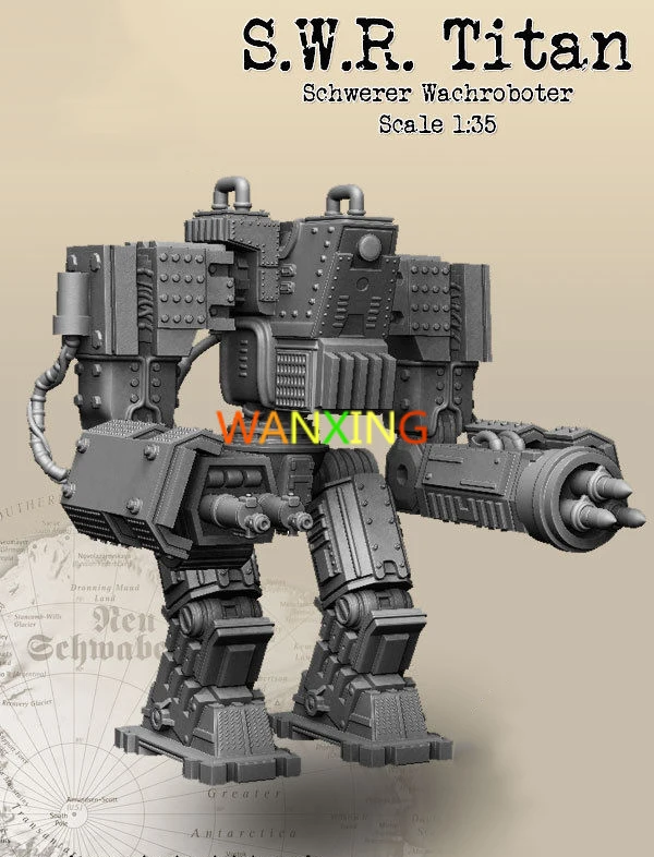 

1:35 Heavy Machine Armor Resin Model No Picture Primary Color DIY Collection Toy Free Shipping