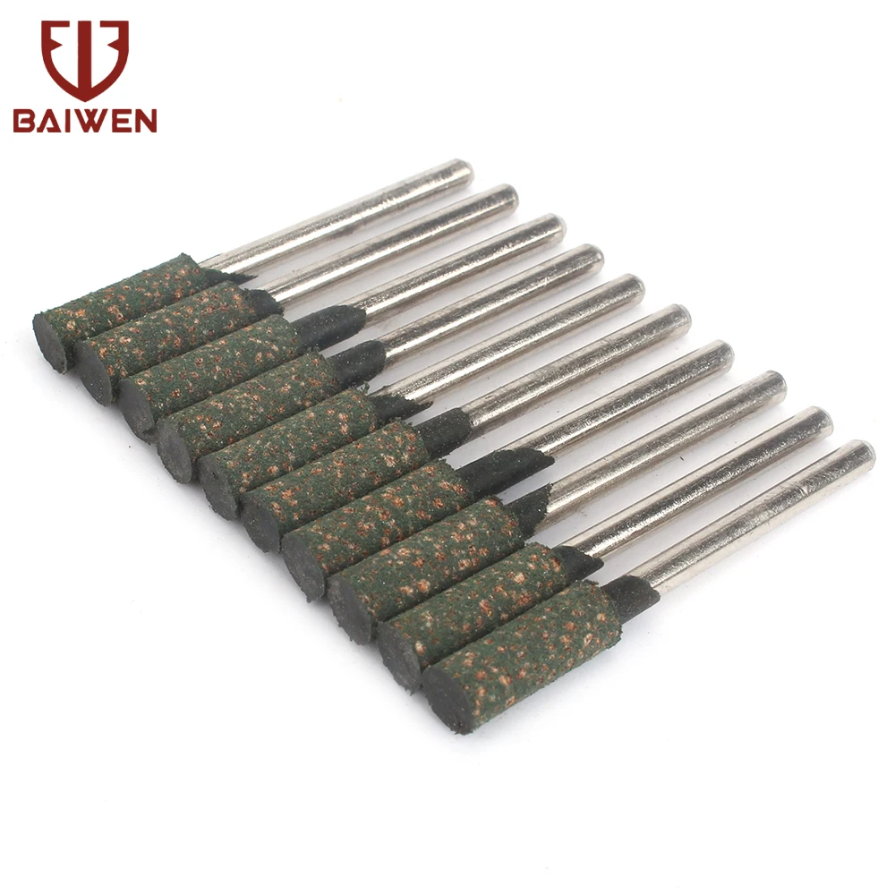10Pcs 3-12mm Rubber Grinding Head Sesame Cylindrical Shape Polishing Burr Bit Derusting Mounted Point Rotary Abrasive Tools 10Pcs 3-12mm Rubber Grinding Head Sesame Cylindrical Shape Polishing Burr Bit Derusting Mounted Point Rotary Abrasive Tools