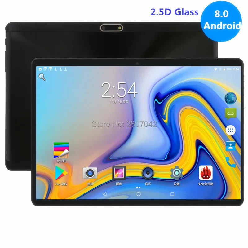 

2019 Tablet 10 inch Octa Core 4GB RAM 64GB ROM 1280X800 2.5D IPS Screen Dual SIM Card Slots 5MP Camera Android 8.0 Google Play