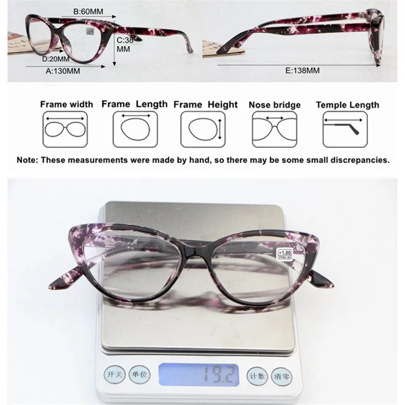 iboode Retro Floral Cat Eye Reading Glasses Women Men Ultralight Presbyopic Glasses +1.25 1.5 1.75 2.0 2.25 2.5 2.75 3.0 3.5 4.0