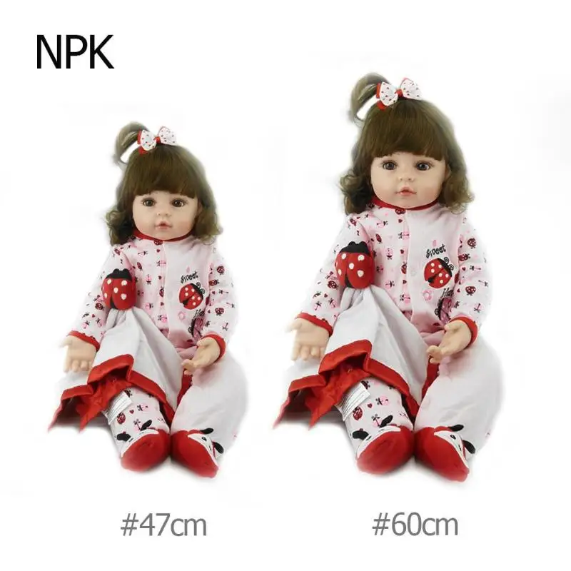 

1 pcs 47/60cm Silicone Reborn Baby Doll Lol Surprise Toys Beetle Doll Reborn Baby Toy Cute Girl Image Dolls for Children