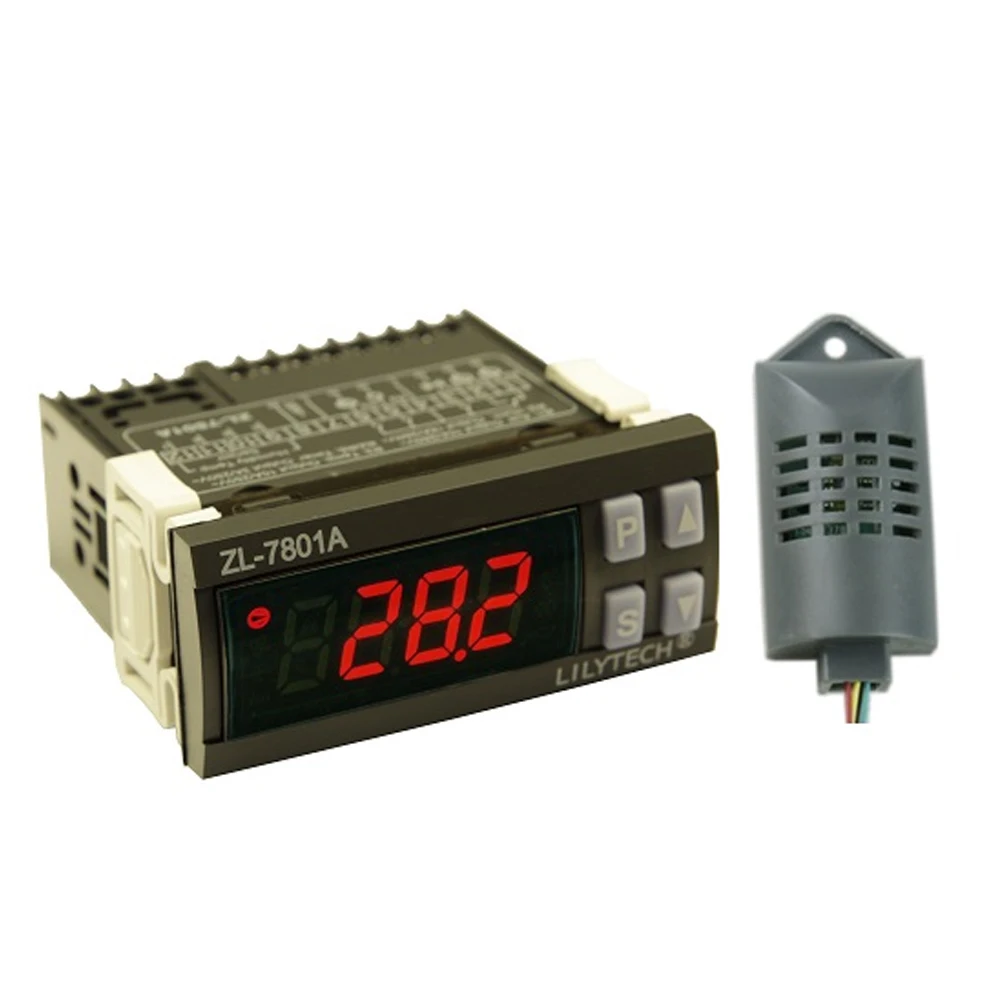 

Intelligent PID Temperature Humidity Controller Automatic Egg Incubator Thermometer with LCD Display Two Sensor ZL-7801A