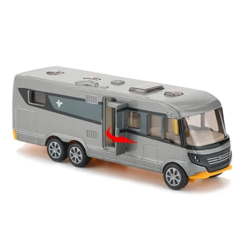 

Siku Alloy Camping Car Toy Simulation Bus Model Doors Openable Motorhome RV Cars Toys For Children Buses Car Models Collection