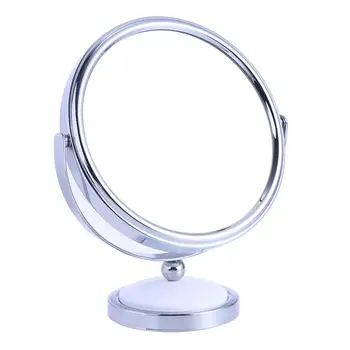 

Tabletop Vanity Mirror Double-Sided Magnifying Makeup Mirror with 360 Degree Rotation - Size L(White)