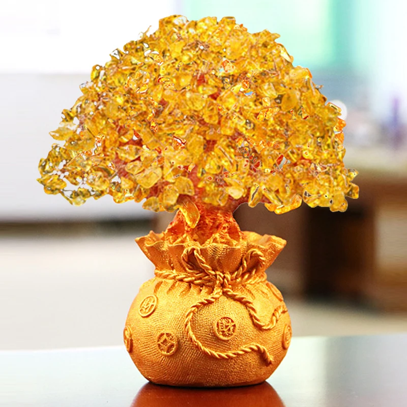 Хрустальные Lucky Money Fortune Tree LUCKY Wealth Trees Door Feng Shui декоративные сувениры для
