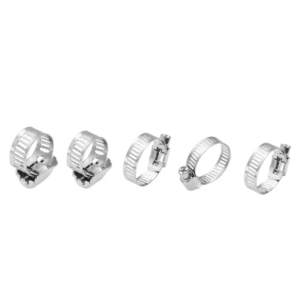 

50PCS Stainless Steel Tube Pipe Hose Clamps Fuel Line Worm Clip 2019 new style