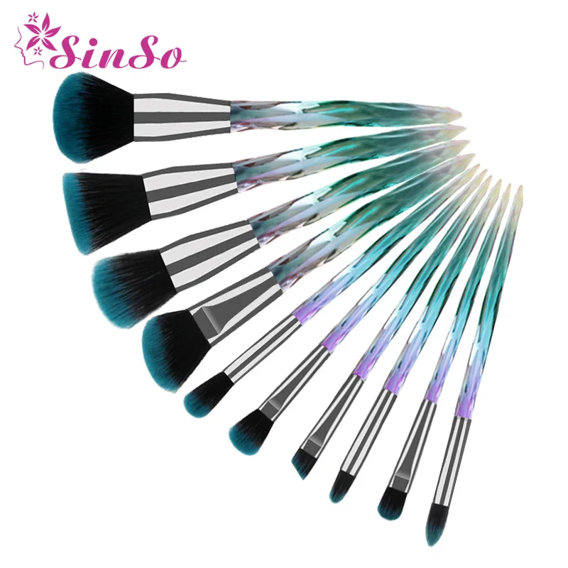 

SinSo 5/10 Pcs Glitter Makeup Brushes Set Powder Foundation Eyebrow Eye Shadow Lip Concealer Makeup Brush Kit Pincel Maquiagem
