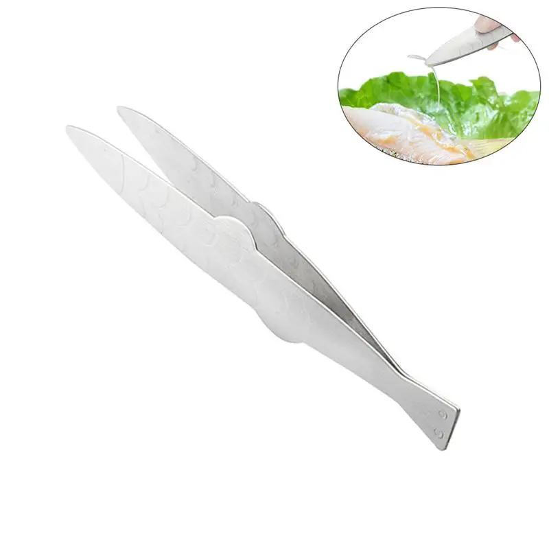 Fish Shape Design Stainless Steel Fish Tweezers Fish Bone Remover
